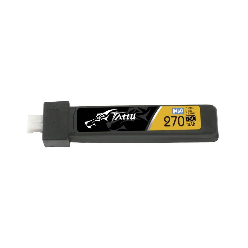 Baterie LiPo Tattu 270mAh 3.8V 75C 1S1P cu conector JST-PHR 2.0 - Set de 5 bucati pentru drone si modele RC