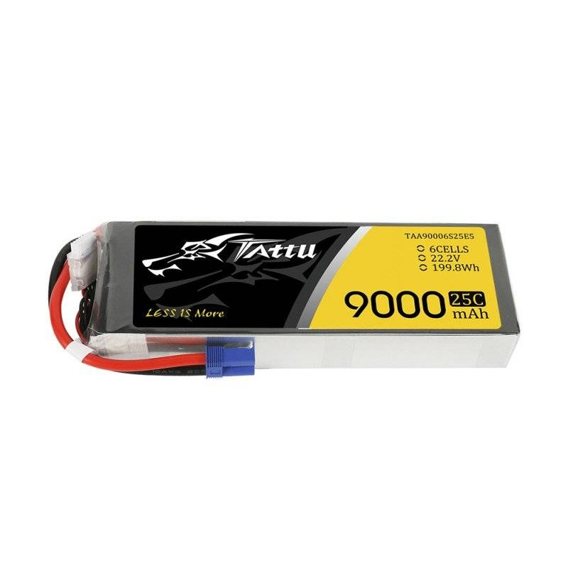 Baterie Litiu Tattu 9000mAh 22,2V - Putere Maximala pentru Drone si Modele RC, Descarcare Rapida 60C, Ideala pentru Performante Ridicate!