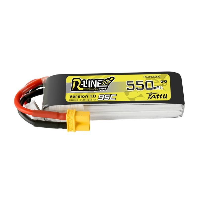 Baterie R-Line Tattu 550mAh 7.4V 95C - Performanta de varf pentru drone si echipamente RC! Usoara si puternica, ideala pentru aventuri nelimitate!