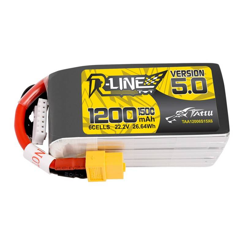 Baterie Tattu R-Line 5.0 1200mAh 22.2V 150C 6S1P XT60