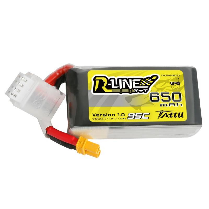 Baterie Tattu R-Line 650mAh 11.1V 95C 3S1P XT30 Lipo