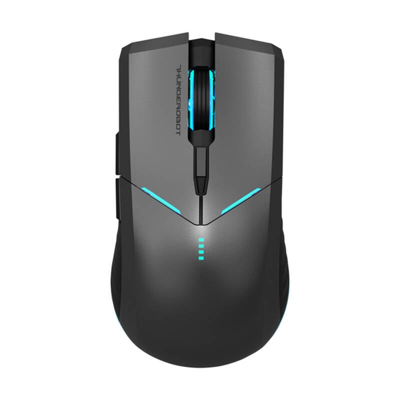 Mouse gaming wireless Thunderobot ML703, negru, 6 butoane, DPI 16000, port USB-C, design ergonomic. Ideal pentru jucatori pasionati.