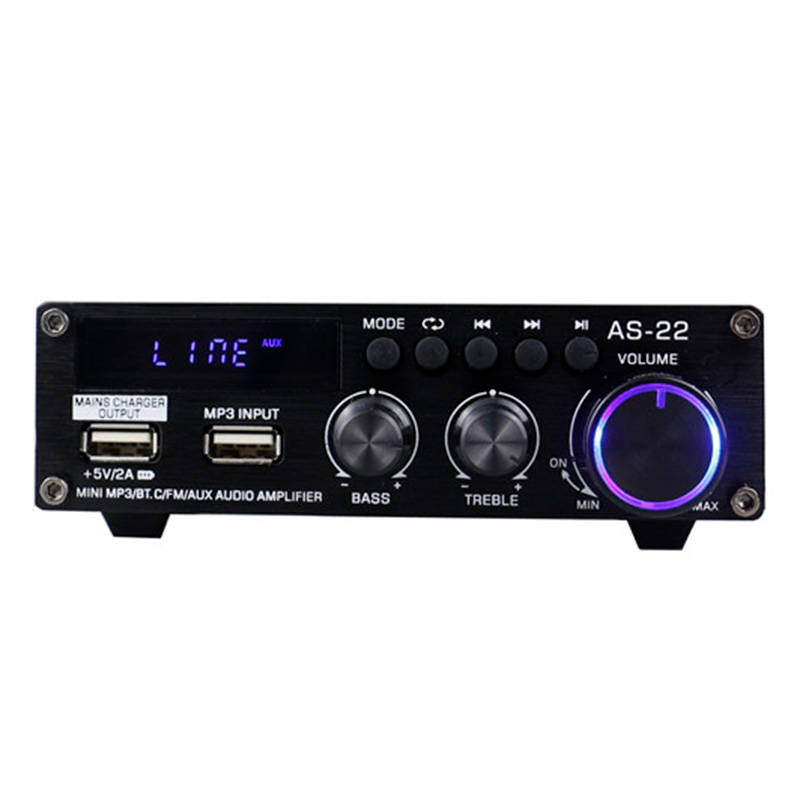 Blitzwolf AS-22 amplificator audio, 45W, Bluetooth 5.0, USB + telecomanda (negru)