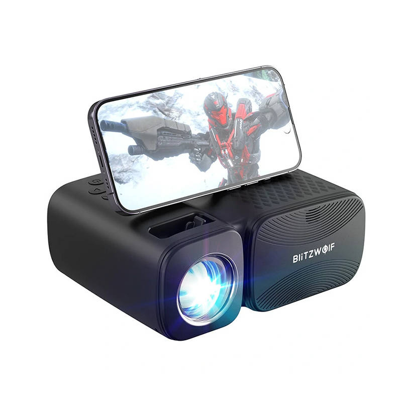 BlitzWolf BW-V3 Mini proiector LED, Wi-Fi + Bluetooth (negru)