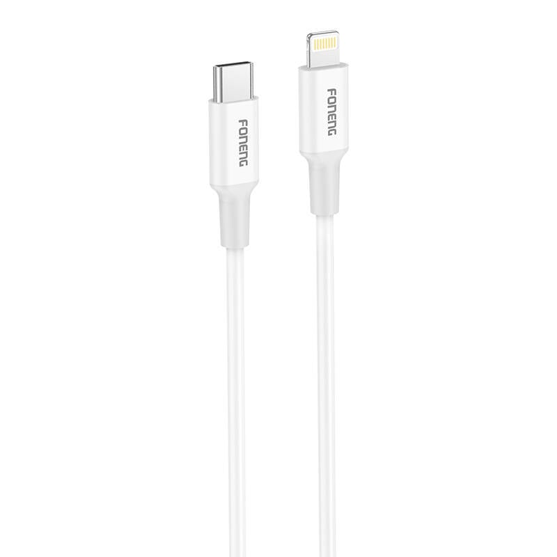 Cable USB-C do Lightning Foneng X106 PD27W, 1,2m (bialy)