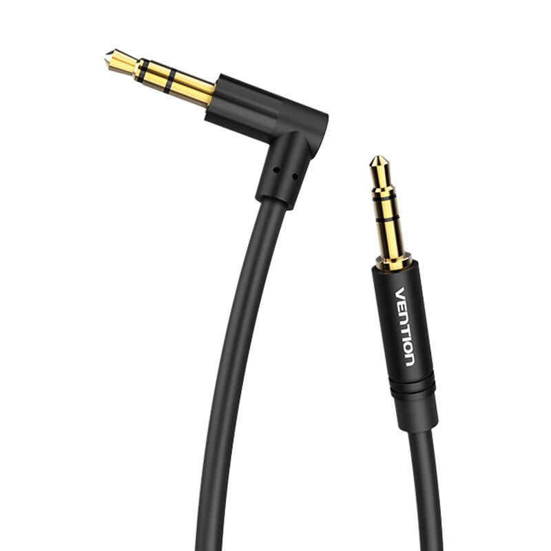 Cablu audio AUX 3,5 mm la 90 3,5 mm Vention BAKBG-T 1,5 m negru