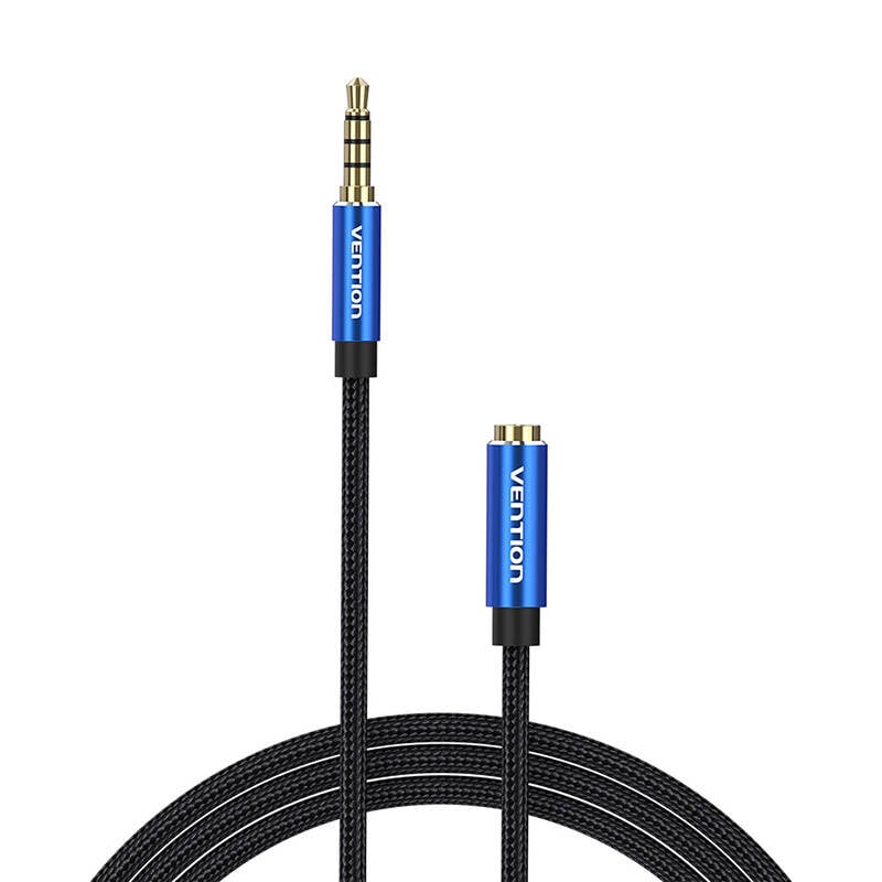 Cablu audio TRRS de 3,5 mm mascul la 3,5 mm femela Vention BHCLJ 5m albastru