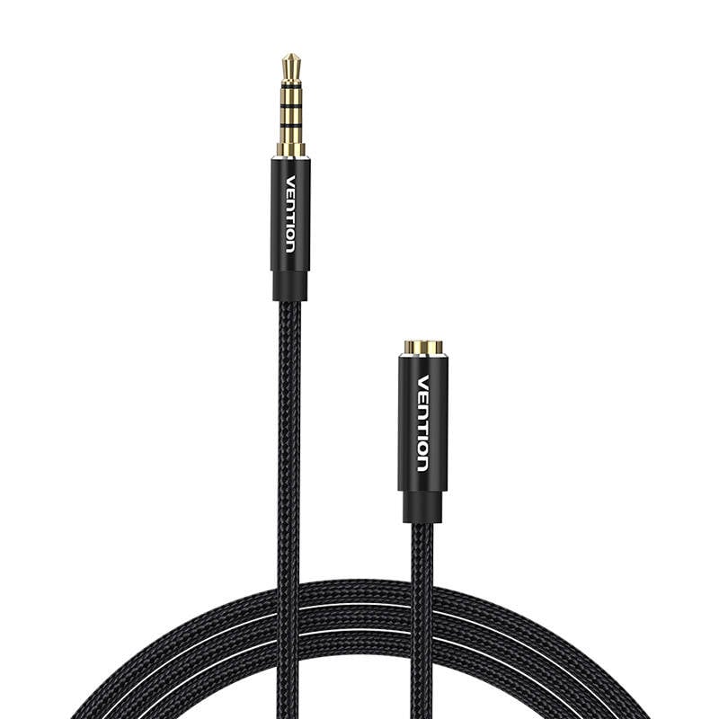 Cablu audio TRRS de 3,5 mm masculin la 3,5 mm femela Vention BHCBG 1,5m negru