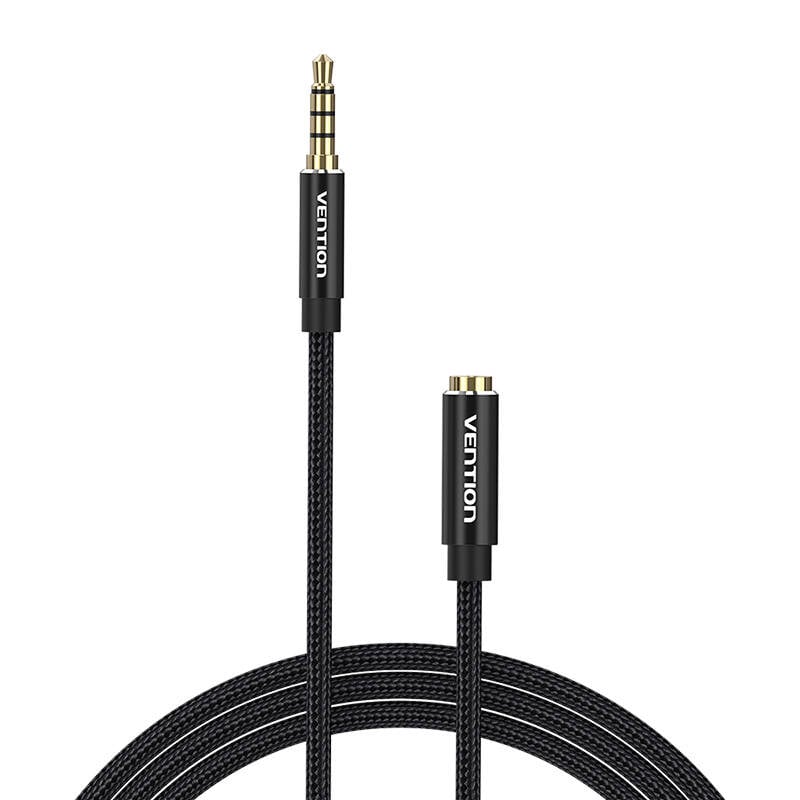 Cablu audio TRRS de 3,5 mm masculin la 3,5 mm femela Vention BHCBI 3m negru