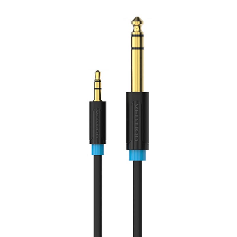 Cablu audio TRS 3,5 mm la 6,35 mm Vention BABBG 1,5 m, negru