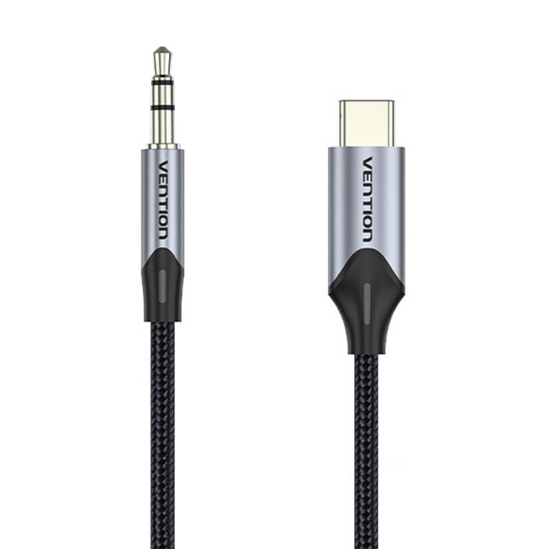 Cablu audio USB-C la mini-jack de 3,5 mm 1m negru