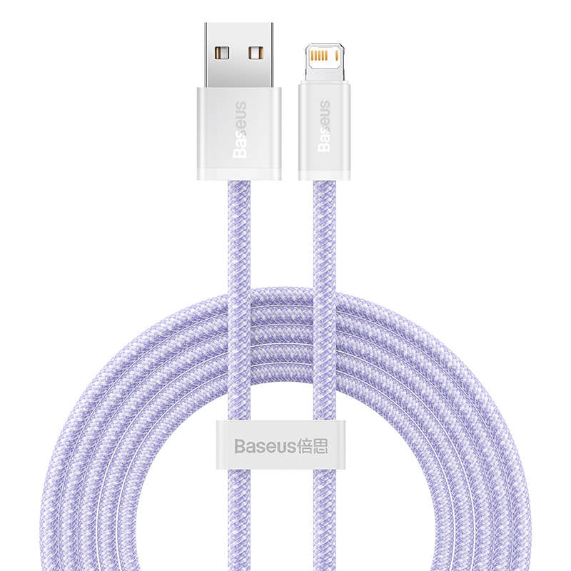 Cablu de date USB pentru Lightning Baseus Dynamic 2 Series, 2,4A, 2m (violet)