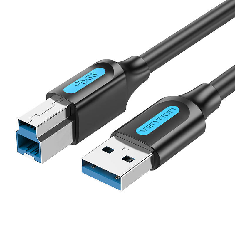 Cablu de imprimare USB 3.0 A la B Vention COOBF 2A 1m negru PVC