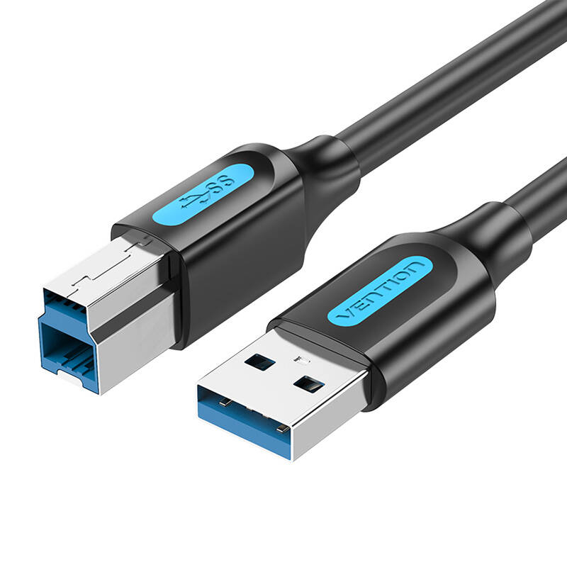 Cablu de imprimare USB 3.0 A la B Vention COOBI 2A 3m negru PVC