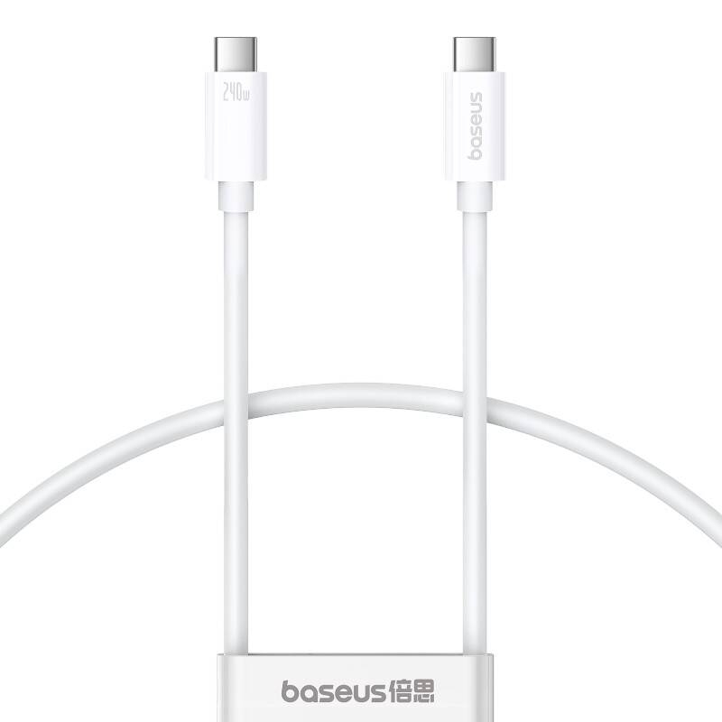 cablu de incarcare rapida Baseus Superior 2 USB-C la USB-C 240W, 1,8m (alb)