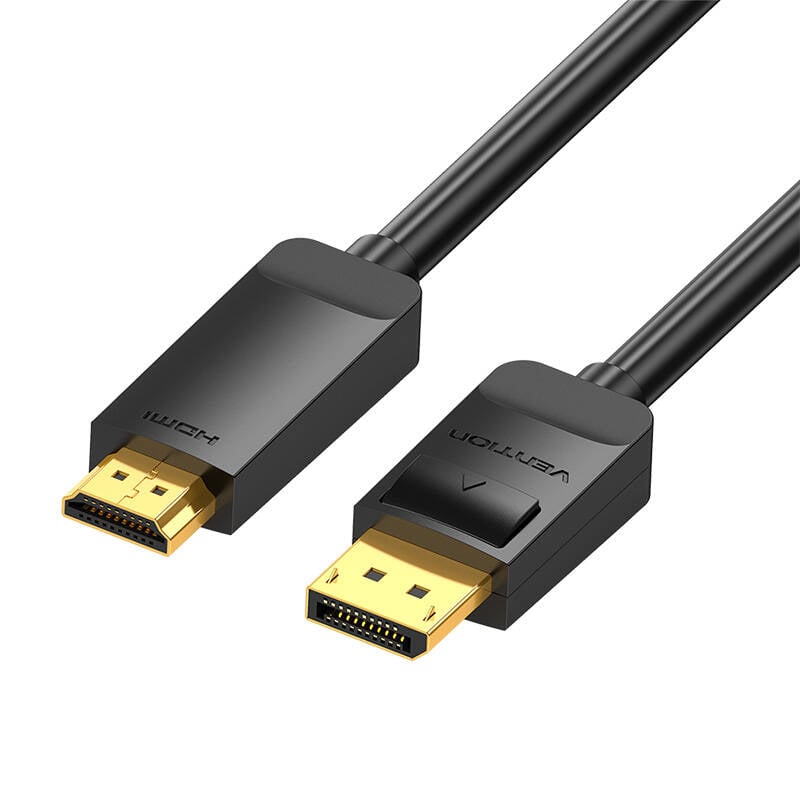 Cablu DisplayPort 1.2 la HDMI 1.4 Vention HAGBI 3m, 4K 30Hz (negru)