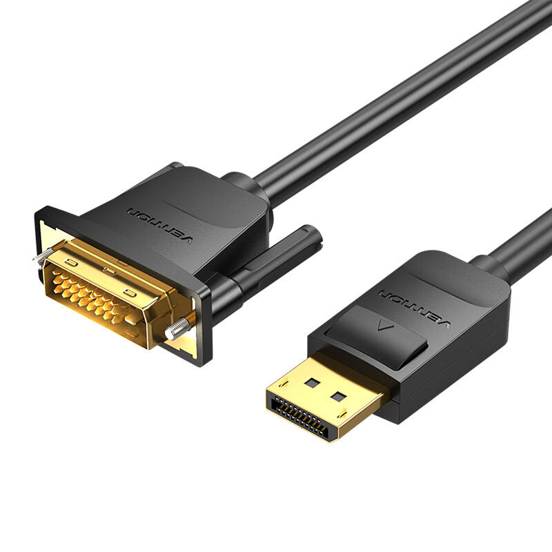 Cablu DisplayPort la DVI (24+1) de 2 m Vention HAFBH 1080P 60Hz (negru)