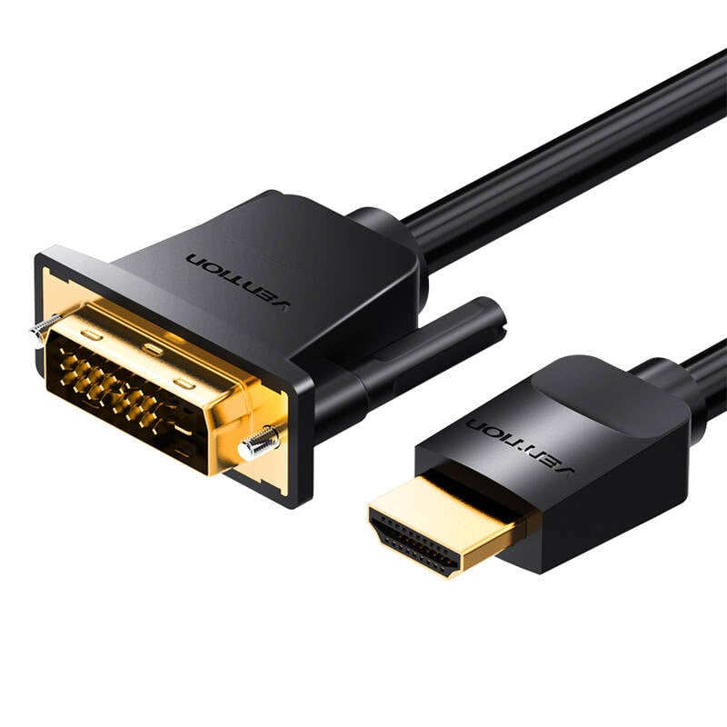 Cablu HDMI la DVI (24+1) Vention ABFBF 1m, 4K 60Hz 1080P 60Hz (negru)