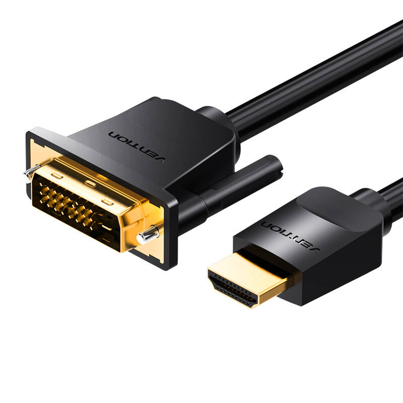 Cablu HDMI la DVI (24+1) Vention ABFBJ 5m, 4K 1080P 60Hz (negru)