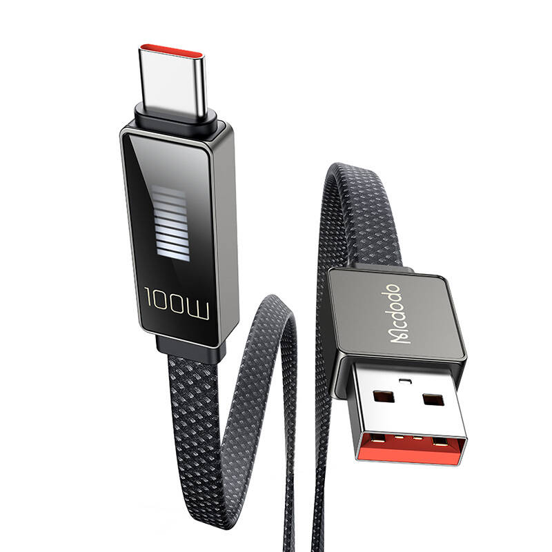 Cablu Mcdodo CA-4980 USB la USB-C cu ecran 1.2m (negru)