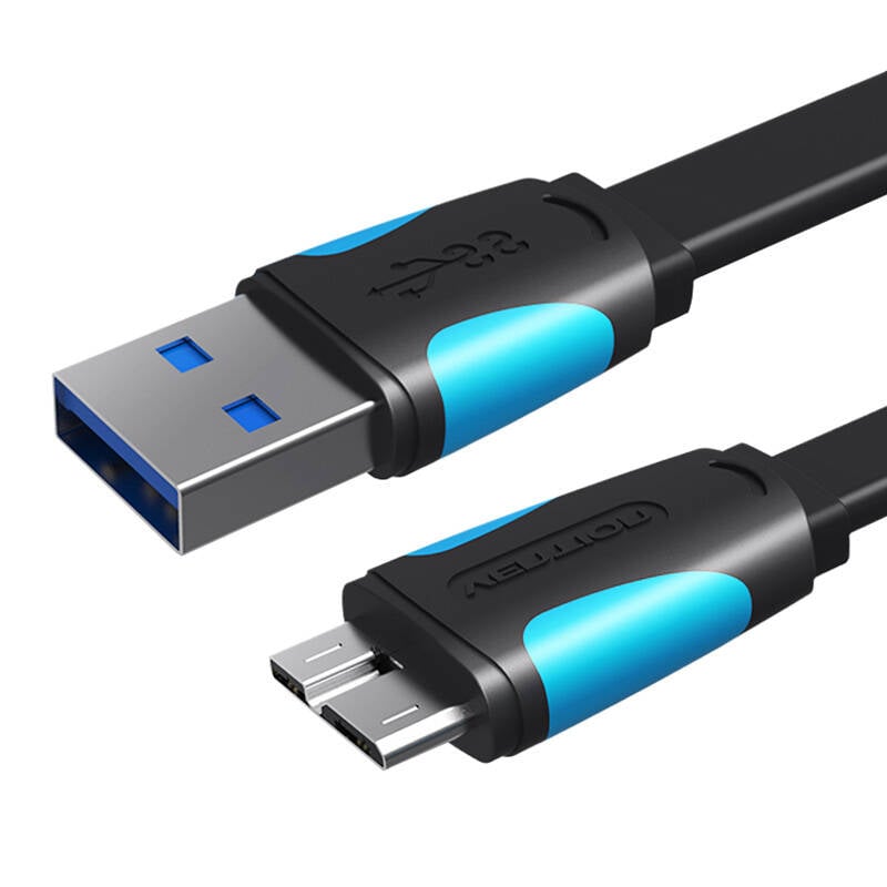 Cablu plat USB 3.0 A catre Micro-B Vention VAS-A12-B100 1m negru