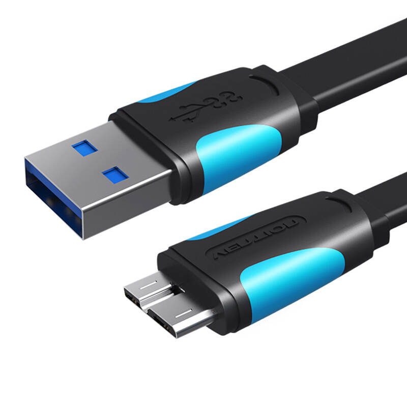 Cablu plat USB 3.0 A catre Micro-B Vention VAS-A12-B150 1,5 m negru