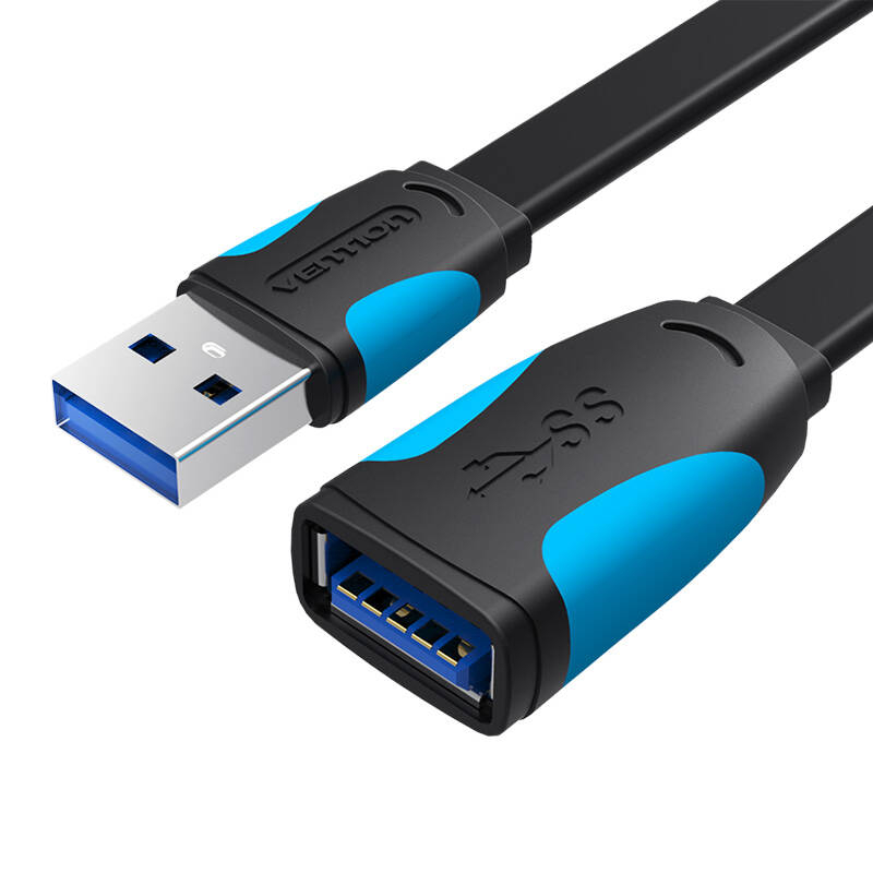 Cablu plat USB 3.0 Vention VAS-A13-B150 1,5 m negru