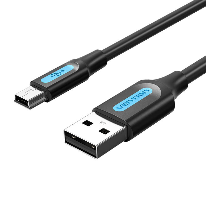 Cablu USB 2.0 A catre Mini-B Vention COMBD 0,5 m Negru PVC