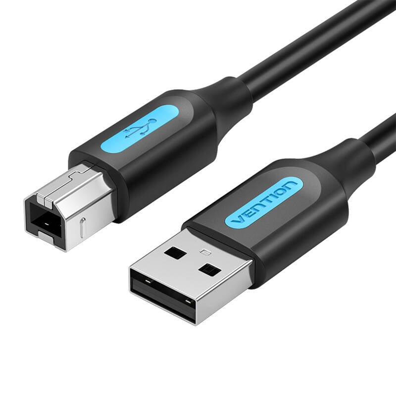 Cablu USB 2.0 A catre USB-B cu miez de ferita Vention COQBL 2A 10 m Negru PVC