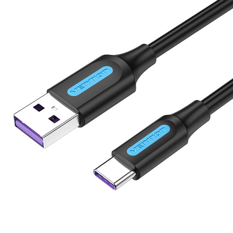 Cablu USB 2.0 A catre USB-C Vention CORBF 5A 1m negru PVC