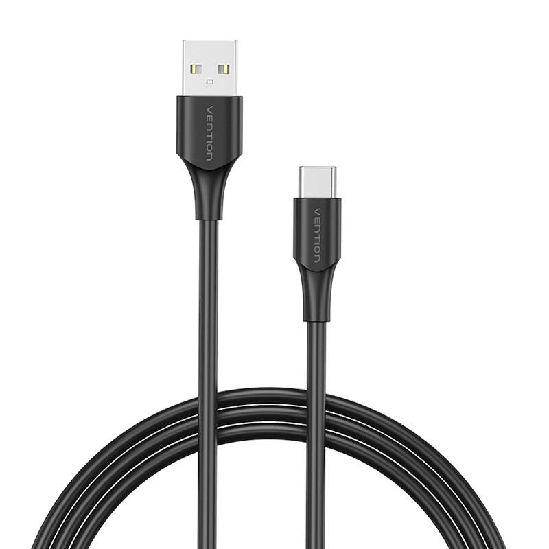 Cablu USB 2.0 la USB-C Vention CTHBD 3A, 0,5 m, negru