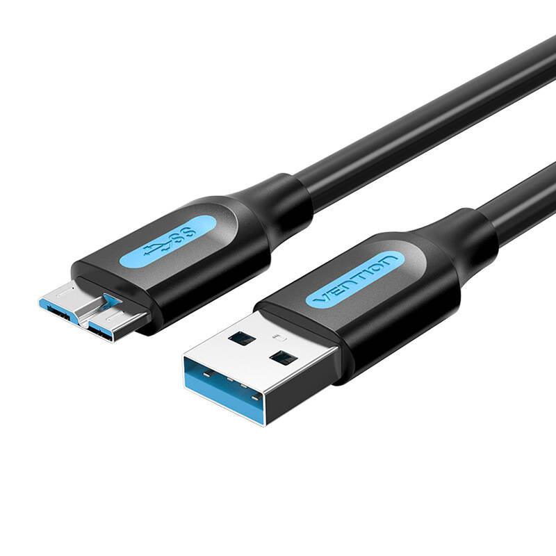 Cablu USB 3.0 A catre Micro-B Vention COPBD 2A 0,5 m Negru PVC