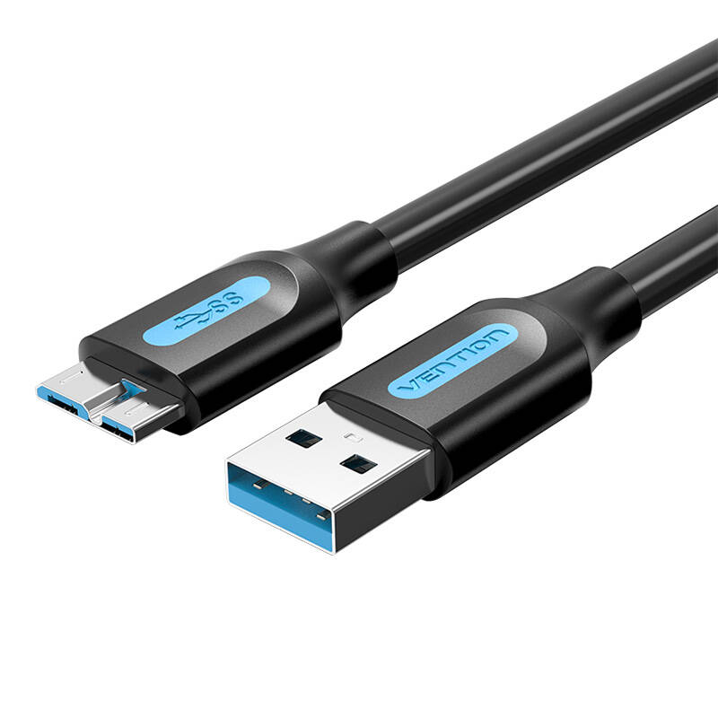 Cablu USB 3.0 A catre Micro-B Vention COPBG 2A 1,5 m Negru PVC