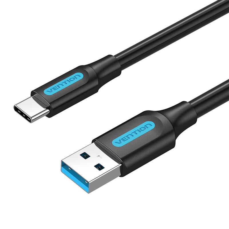 Cablu USB 3.0 A la USB-C Vention COZBH 3A 3A 2m negru PVC