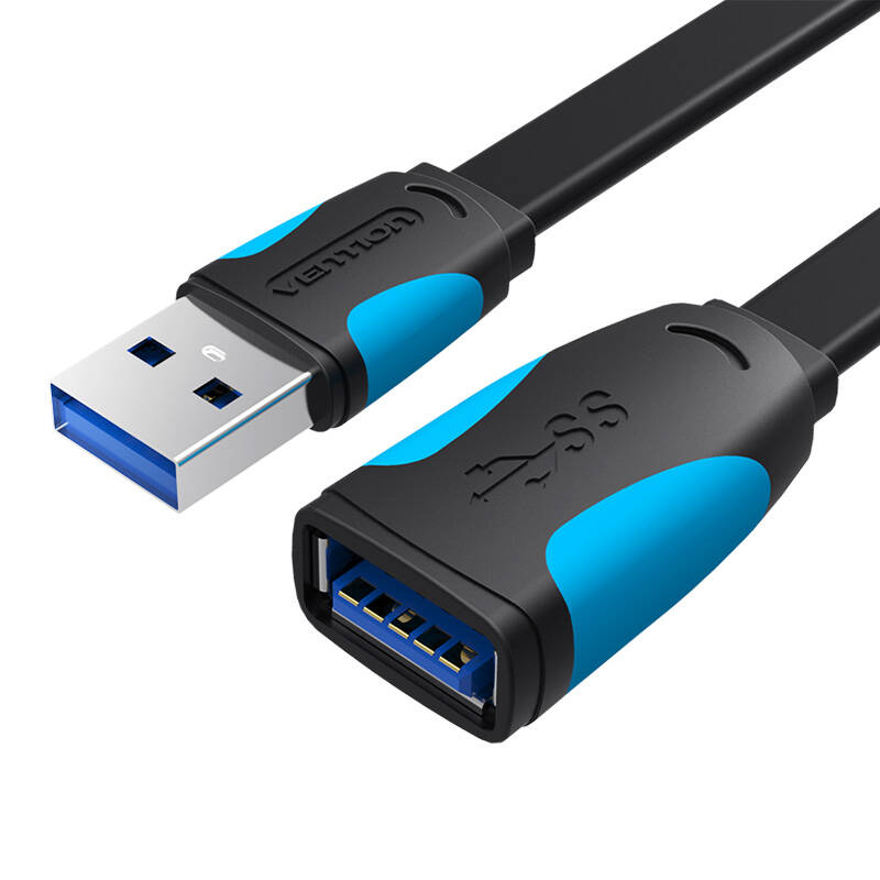 Cablu USB 3.0 plat Vention VAS-A13-B200 2m negru