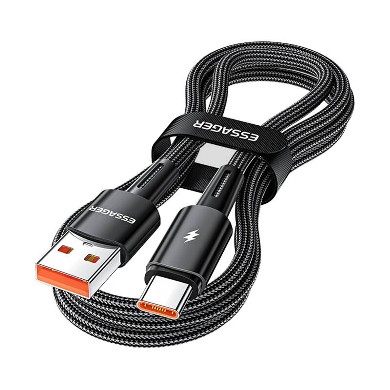 Cablu USB-A la USB-C 120W Essager 2m (negru)