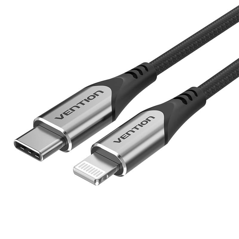 Cablu USB-C 2.0 do Lightning Vention TACHF MFi 3A 3A 1m (gri)