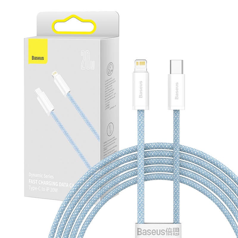 Cablu USB-C Baseus pentru seria Lightning Dynamic, 20W, 2m (albastru)