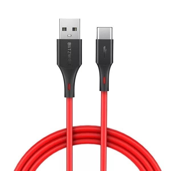 Cablu USB-C BlitzWolf BW-TC15 3A 1.8m (rosu)