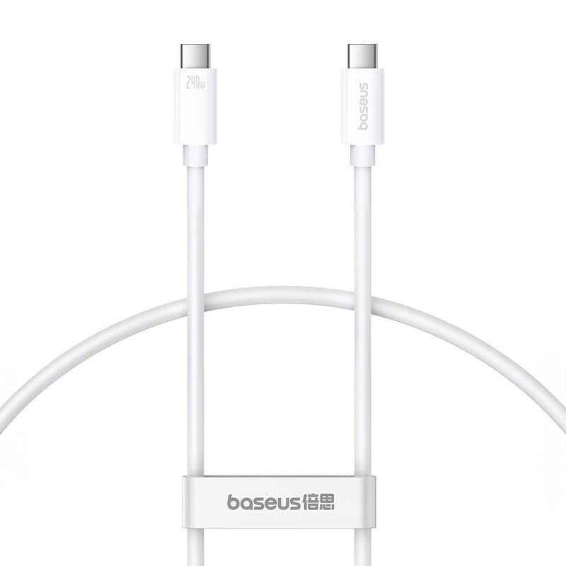 Cablu USB-C do USB-C Baseus Superior USB4, 240W, 1m (bialy)