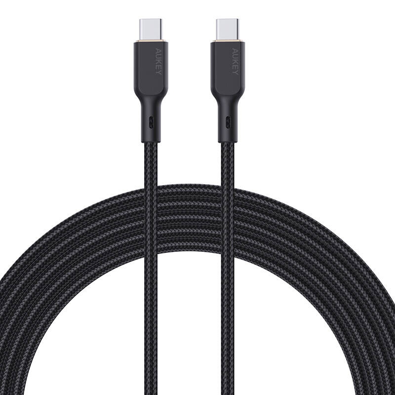 Cablu USB-C la USB-C Aukey CB-KCC102, 100W, 1.8m (negru)