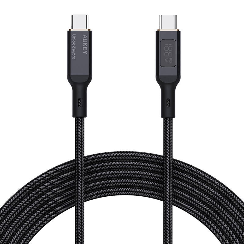 Cablu USB-C la USB-C Aukey CB-MCC101, 100W, 1m (negru)