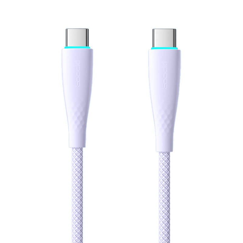 Cablu USB-C la USB-C Toocki TXCTT1- BMH01-P, 1m, PD, FC 100W (violet)