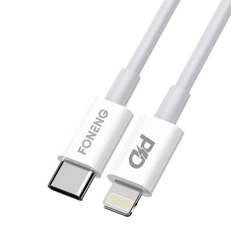 Cablu USB-C pentru Lighting Foneng X31, 3A, 2M (alb)