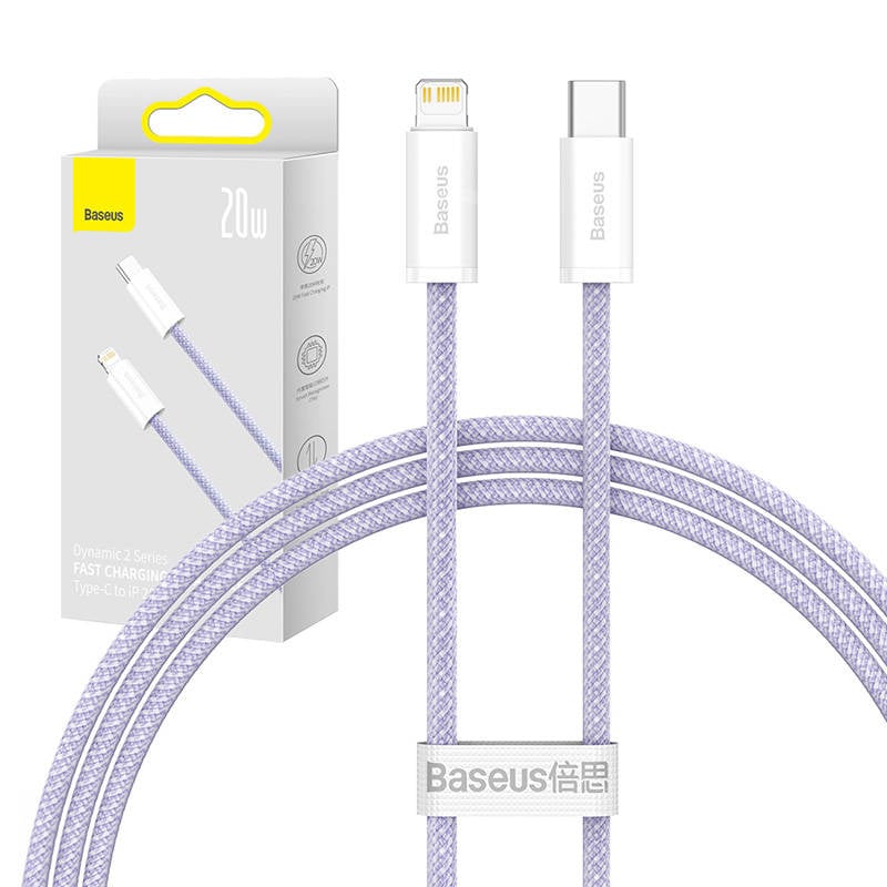 Cablu USB-C pentru Lightning Baseus Dynamic 2 Series, 20W, 1m (violet)