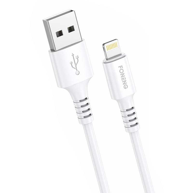 Cablu USB la Lightning Foneng, x85 iPhone 3A incarcare rapida, 1m (alb)