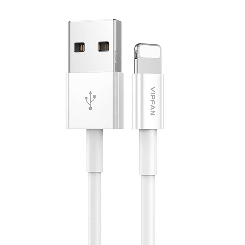 Cablu USB la Lightning VFAN X03, 3A, 1m (alb)