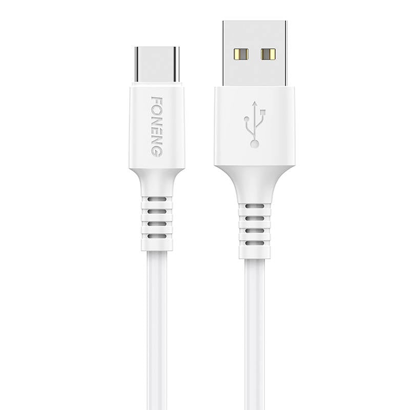 Cablu USB la USB C Foneng, x85 3A incarcare rapida, 1m (alb)