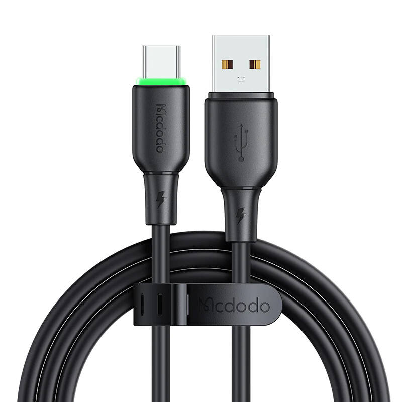 Cablu USB la USB-C Mcdodo CA-4751 cu lumina LED 1.2m (negru)