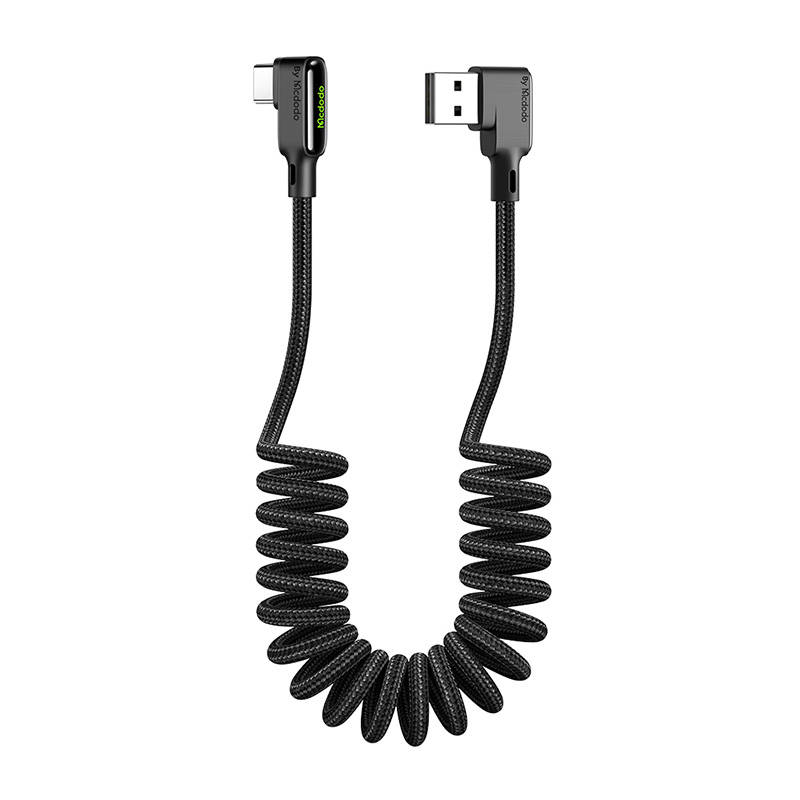 Cablu USB la USB-C, Mcdodo CA-7310, unghiular, 1,8 m (negru)